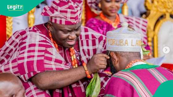 Alaafin of Oyo mentions the only monarch with authority to install titles covering Yorubaland