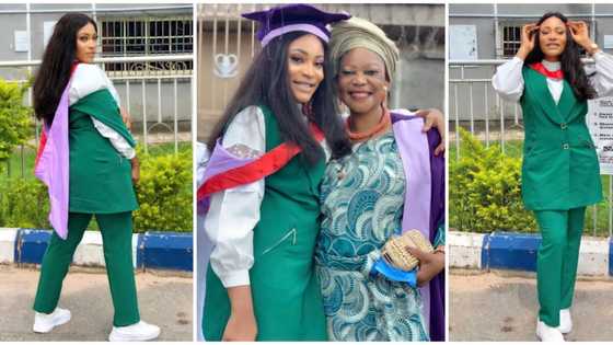 Pretty Nigerian lady bags degree in nursing, says she did it to make her mum proud, social media reacts