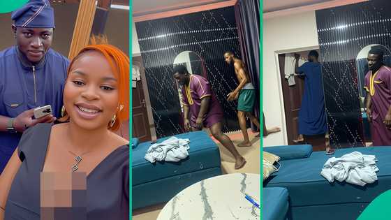 Woman shows how her husband and friends entertained her after eating: “Wetin you give them eat?”