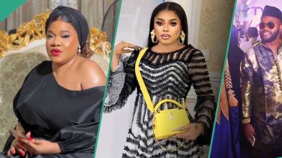 "Why Bob?" Drama as Toyin Abraham slams Femi Adebayo for picking Bobrisky as best-dressed female