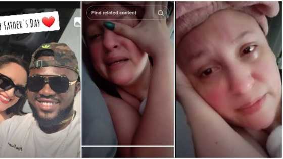 "It's really hard": Oyinbo lady married to Nigerian man breaks down in tears in video, speaks on her marriage