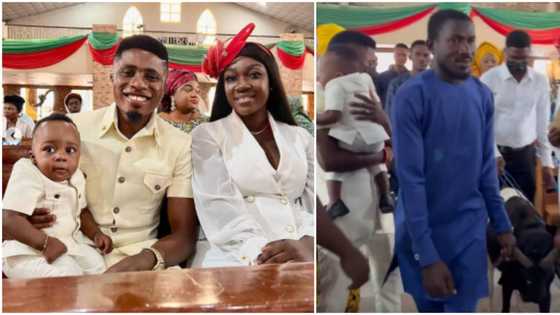 Videos like this hardly go online: MC Edo Pikin takes ram to church, shares thanksgiving moments with family
