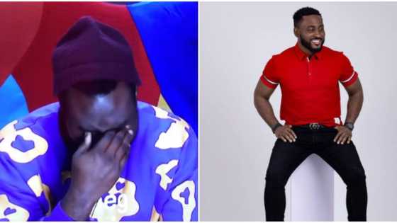 BBNaija: Pere goes emotional, burst into tears while speaking about his mother and girlfriend
