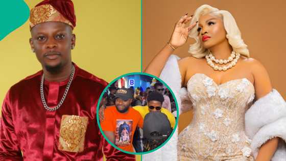 Moment Rotimi Salami, Femi Adebayo, Omotola Jalade, movie stars ran into each other at Lagos cinema