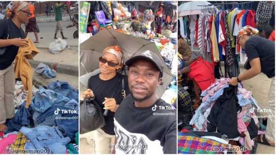"She is So Pretty": Nigerian Man Takes His Girlfriend Okrika Shopping Ahead of Val, Their Cute Video Trends