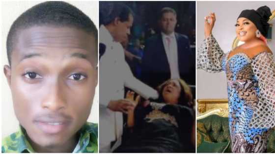 "The picture isn't me, I didn't visit Chris Oyakhilome": Kemi Afolabi debunks rumour, calls out troll