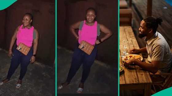Nigerian lady abandons man during their date, flees in video: "He is a red flag"