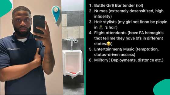 Engineer earning six figures highlights 6 occupations of women he won't date, ladies drag him