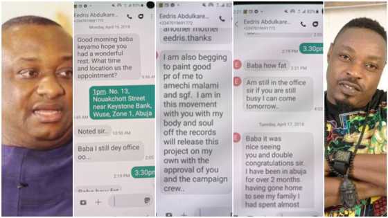 Minister Festus 'drags' Eedris in mud, shares screenshots of texts where singer begged to support Buhari in 2018