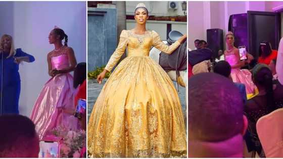Video from James Brown’s book launch emerges, stirs reactions as he makes entry in a long gown, blows kisses