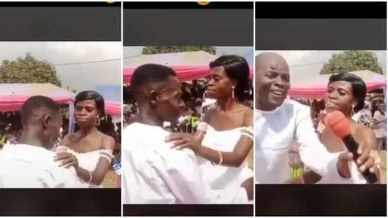 "Her mouth was ready": Kissing method adopted by man and wife during wedding goes viral, video trends