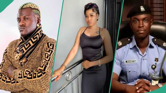Video of moment Queen Dami, Portable's lover, was arrested with him trends: "U no dey advise am"