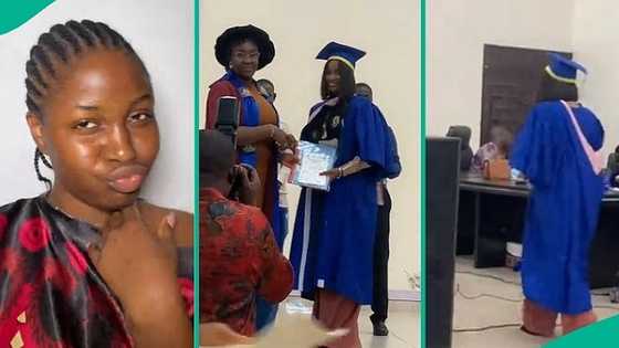 Nigerian dad rejoices over daughter's CGPA as she walks majestically on stage to collect certificate