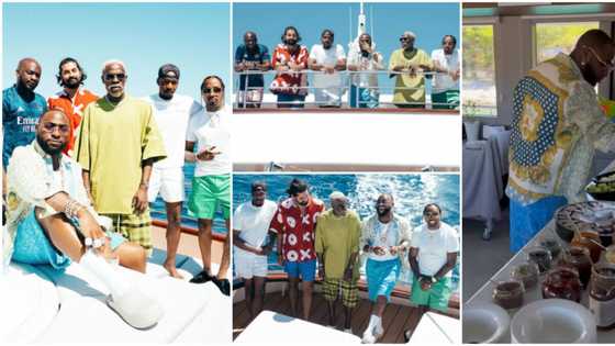 Sweet video as Davido, DMW crew party on luxurious yacht in Croatia: "Fresh prince of Africa"