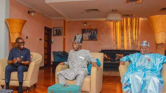 PDP VP candidate, other top chieftains hold closed-door meeting with Obasanjo, Okowa shares details