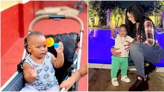 “Just yesterday he was born”: Regina Daniels plans huge 1st birthday party for second son Khalifa, fans react