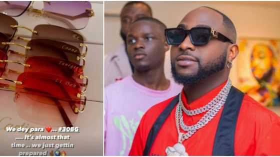 “We dey para”: Davido gets customised designer glasses for crew shortly after gifting them diamond pendants