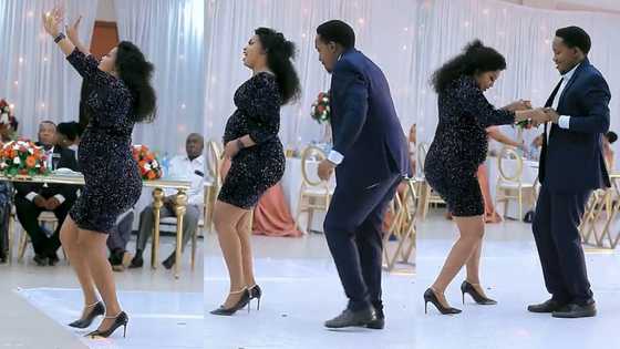"When slay queen decides to marry": Pregnant lady dances with man during party, sweet video goes viral