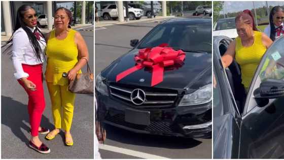 Sweet video shows moment grateful lady surprised her mum with a new car gift for Mother's Day, made her cry