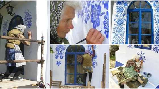 91-year-old woman turns small village into her art gallery, wows many with adorable images