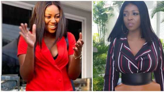 Yvonne Nelson, other celebs tease Yvonne Okoro over stylish big belt in latest photos