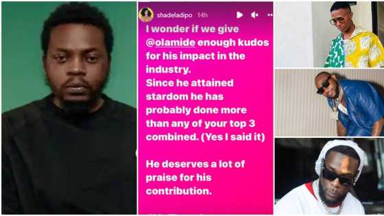 Shade Ladipo shades Davido, Wizkid and Burna Boy, says Olamide has done more for industry the 3 combined