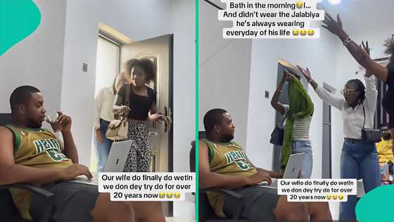 Siblings react after discovering newlywed brother now bathes early, funny video goes viral