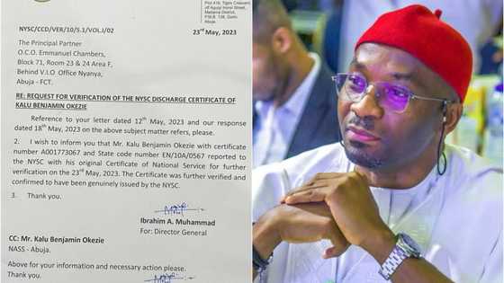 BREAKING: NYSC finally opens up on Ben Kalu's certificate