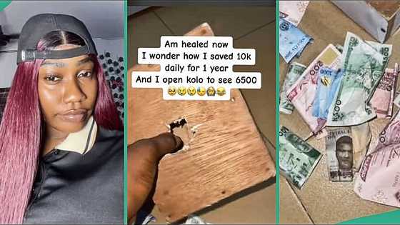 Lady who saved N10k daily for 1 year breaks saving box to see only N6,500, video trends online