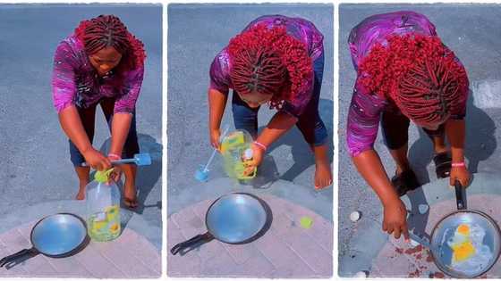 "No need for gas here": Lady living in Dubai UAE 'uses hot sun' to fry 2 eggs, video goes viral on TikTok