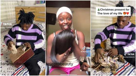 Man breaks piggybank with stone, uses money he's been saving to buy bone straight wig, other things for lover