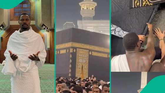 Video as Asake finally reaches the Kaaba after earlier crowd struggle in Mecca