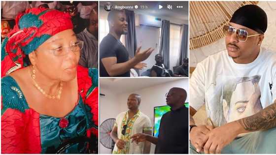 IK Ogbonna lays his mother to rest, Alexx Ekubo, Yomi Casual, others spotted with actor's family