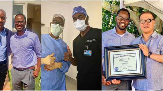 Nigerian man celebrates completing neurosurgery training after 19 years of hard work, shares adorable photos