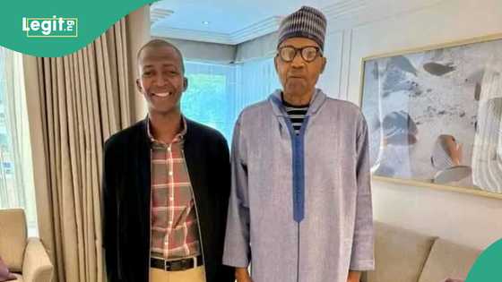 Ex-EFCC boss Bawa pays surprise visit to Buhari in London, photos surface