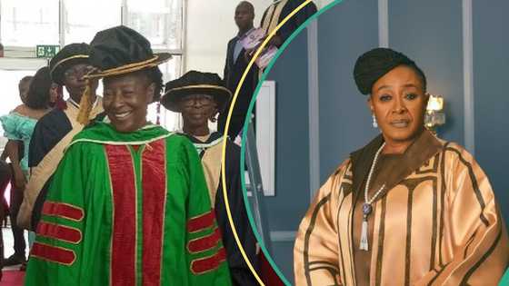 Patience Ozokwo emotional as she bags Honorary Doctorate Degree from UK University