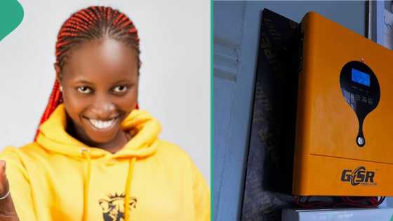 Electricity: Nigerian lady shows her unique solar inverter which powers everything in her apartment