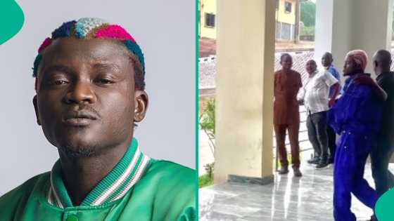 Moment Portable finally arrived Ogun state police station emerges, clip trends: "Now you are a man"