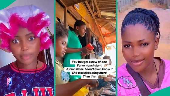 Lady who bought phone for younger sister calls her 'nonchalant' after watching her reaction
