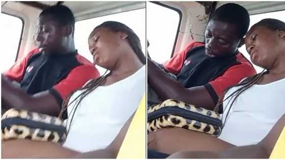 "Adam and Eve": Viral video shows man and woman sleeping inside public bus, their posture goes viral