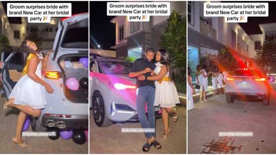 "This is beautiful": Friends gush as groom surprises Nigerian bride with new car at bridal party