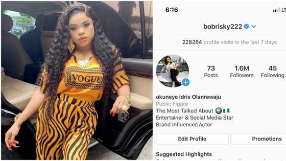 Congratulatory messages pour in as cross dresser Bobrisky gets verified on Instagram