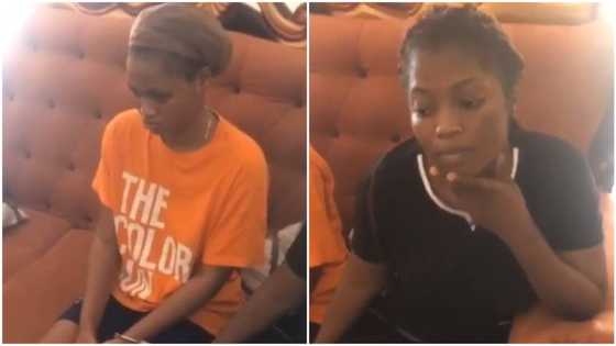 Davido catches lady who claimed to be pregnant for him, 'arrest' her and accomplice