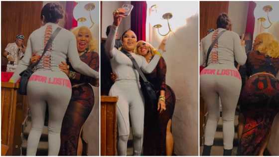 "How many leggings shim wear?" Fans ask as clip of Bobrisky & Moyo Lawal shaking their bum on camera trends