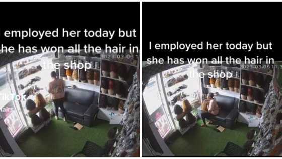 "Don't sack her please": Hair vendor shares video of what new lady she put in her shop was doing, many beg