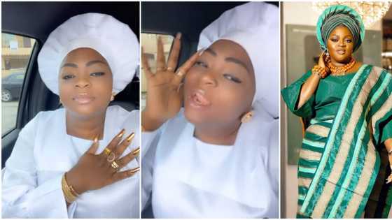 "After you deceived us?" Video as Eniola Badmus rocks white garment, sings about going back to God
