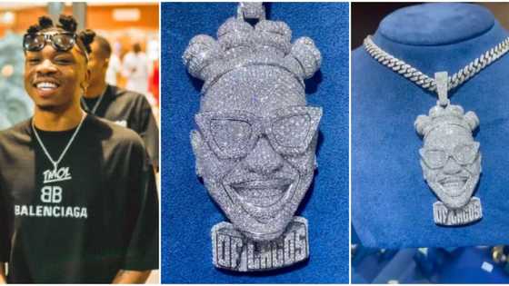 Mayor of Lagos: Davido’s former signee Mayorkun splurges millions on lookalike diamond pendant, fans react