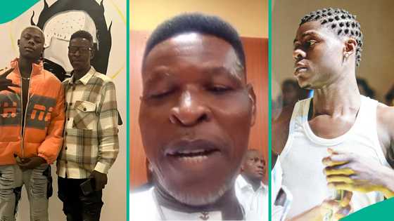 Mohbad's dad spotted at coroner's inquest in new video, netizens react as he makes TikTok clips