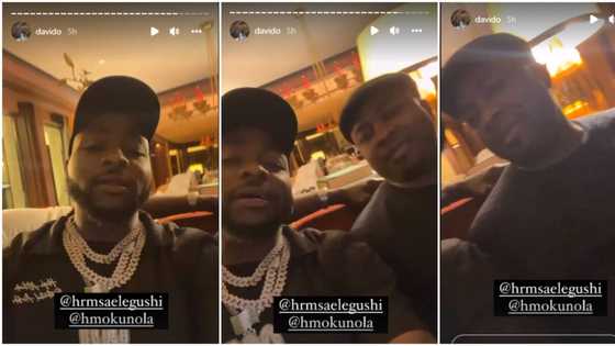 Davido spotted praying for Oba Saheed Elegushi in emotional video days after monarch lost his only son