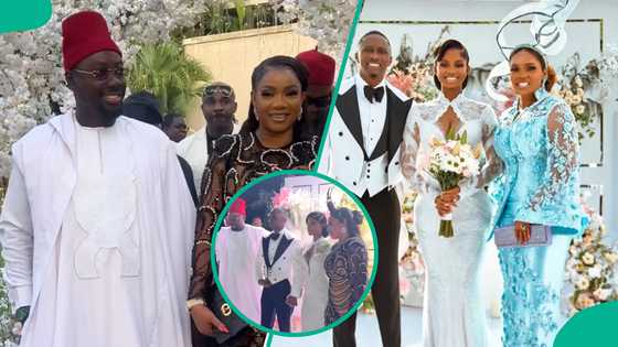 JP2025: Obi Cubana and wife storm Priscy and Juma Jux’s white wedding, videos go viral